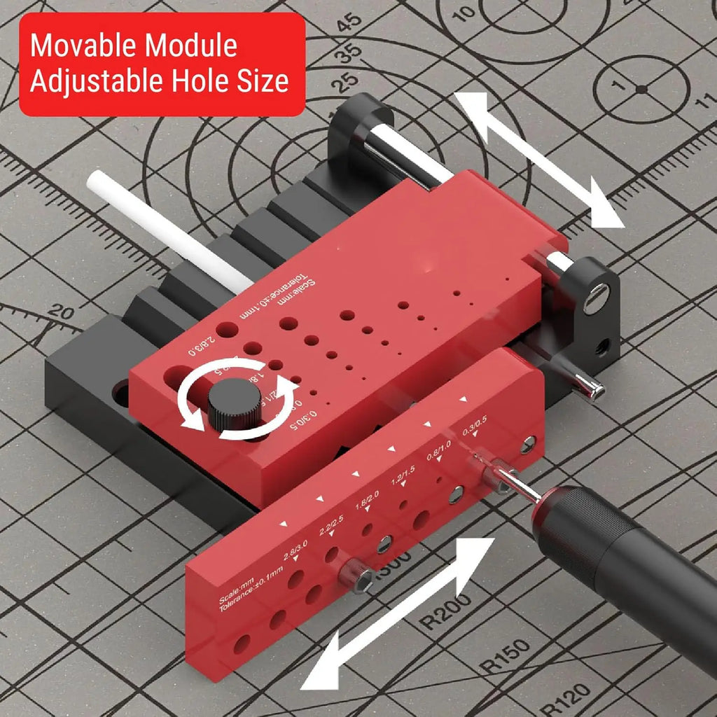 Plastic Borehole Positioner Locator Round Rod Center Drilling Fixture Tool For DIY Hobby Model Making Accessories