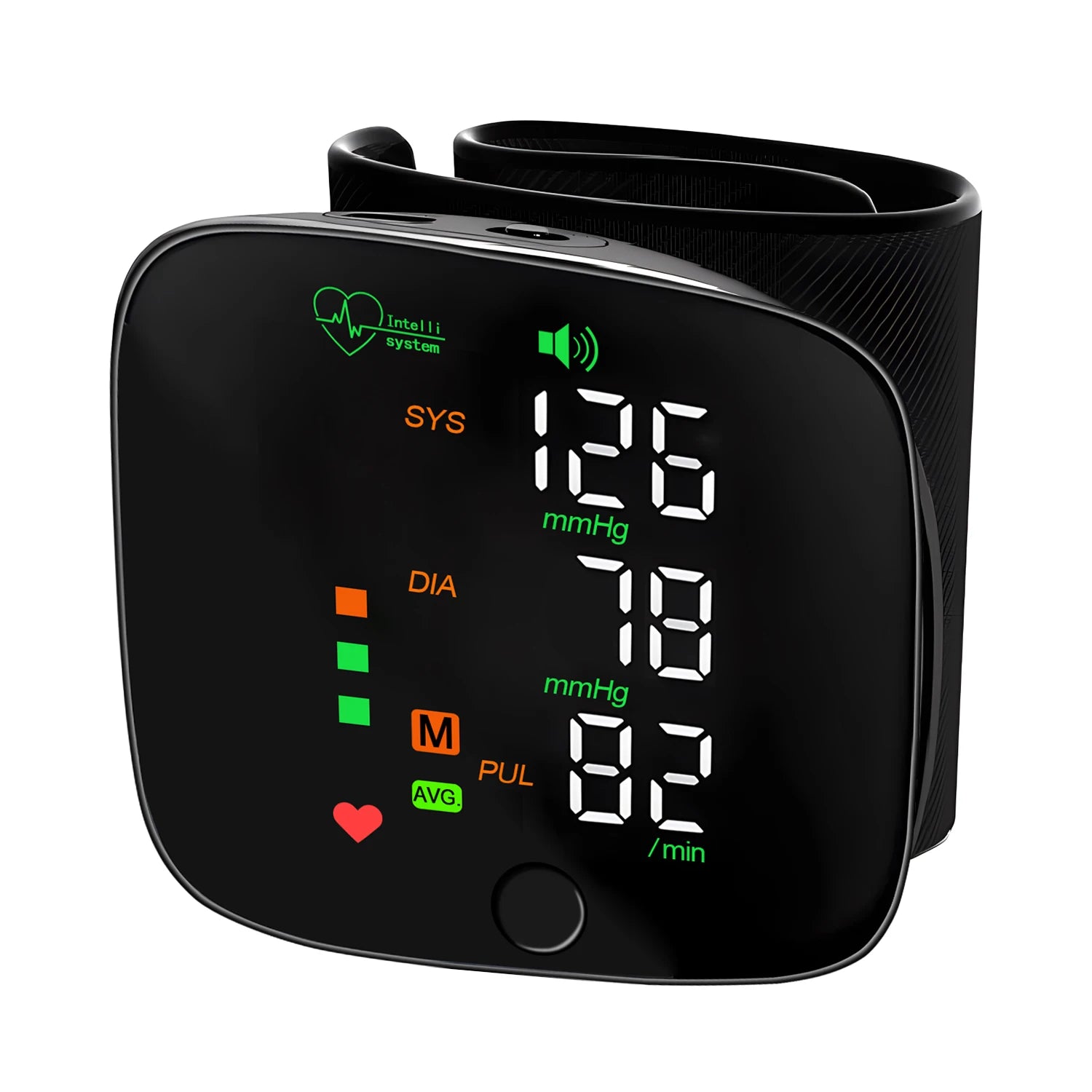 Touch Screen LED Rechargeable Wrist Blood Pressure Monitor English Voice Broadcast Tonometer BP Monitor Pulse