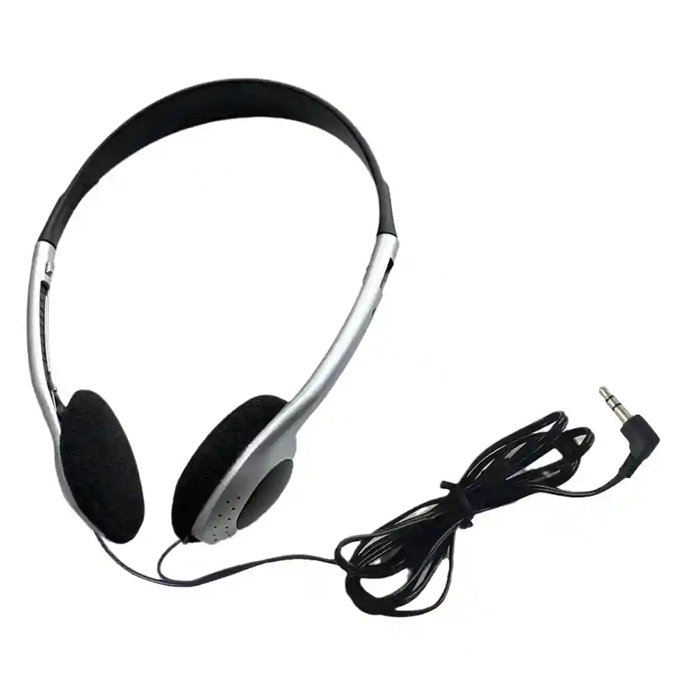 Retro Y2k Over-Ear Headphones Wired - Lightweight Black Audio Tidesmit