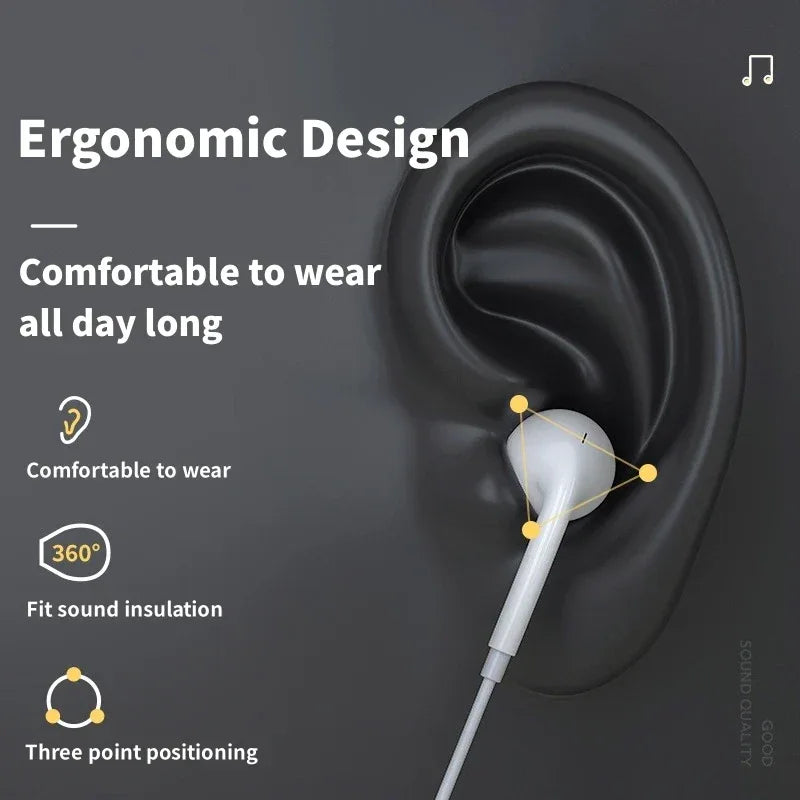 USB C Wired Earbuds with Microphone for Samsung Galaxy - Tidesmit Tidesmit