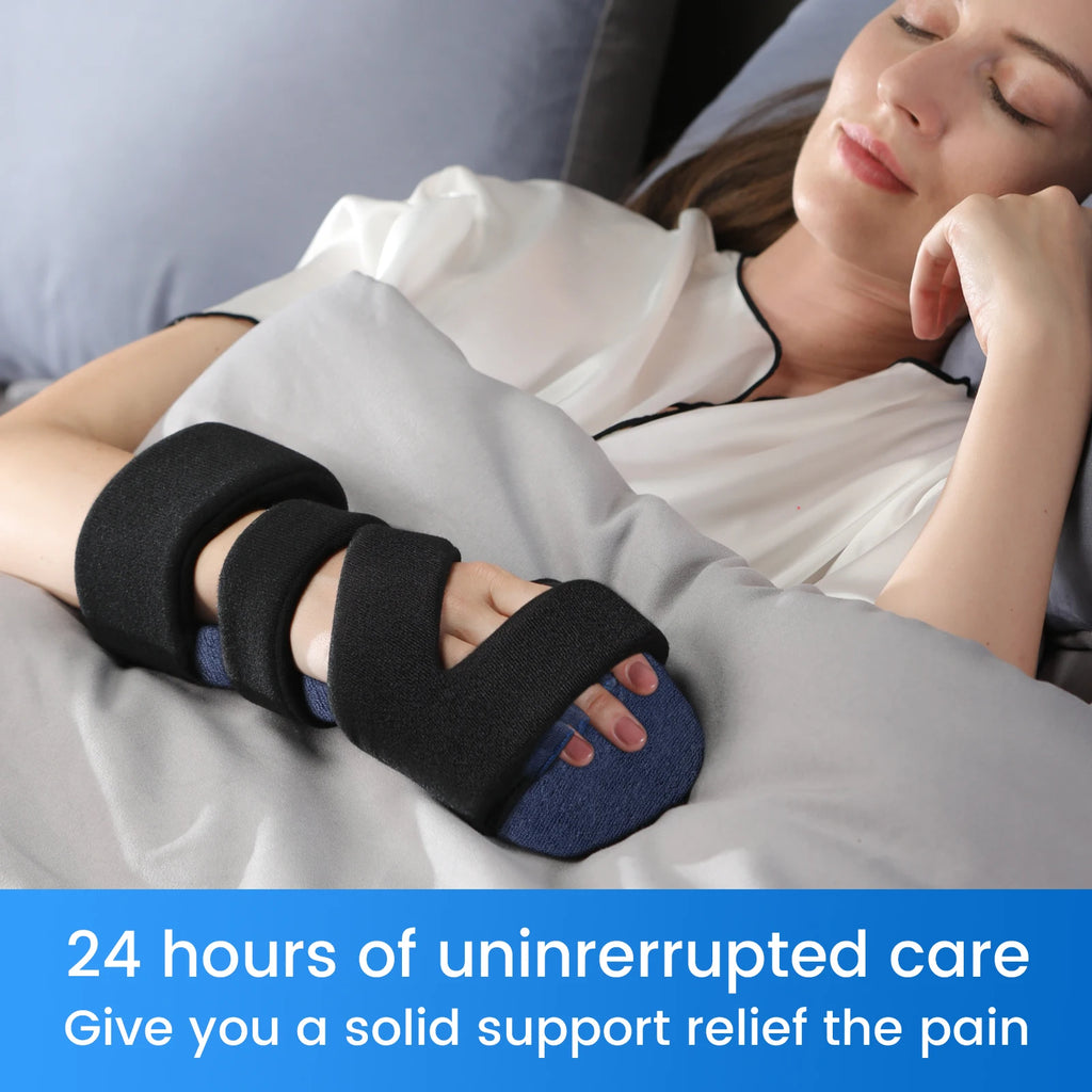 VELPEAU Hand Splint Adjustable for Carpal Tunnel Syndrome, Sprain and Arthritis, Wrist Brace Immobilizer Fixs Finger in Stroke