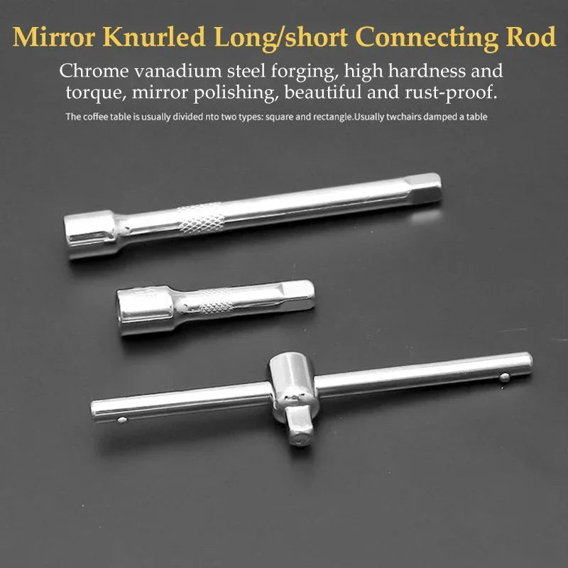 NEW Car Repair Tool Kit 46 Pcs/Set Socket Set Car Repair Tool Ratchet Torque Wrench Combo Auto Repairing Tool Set
