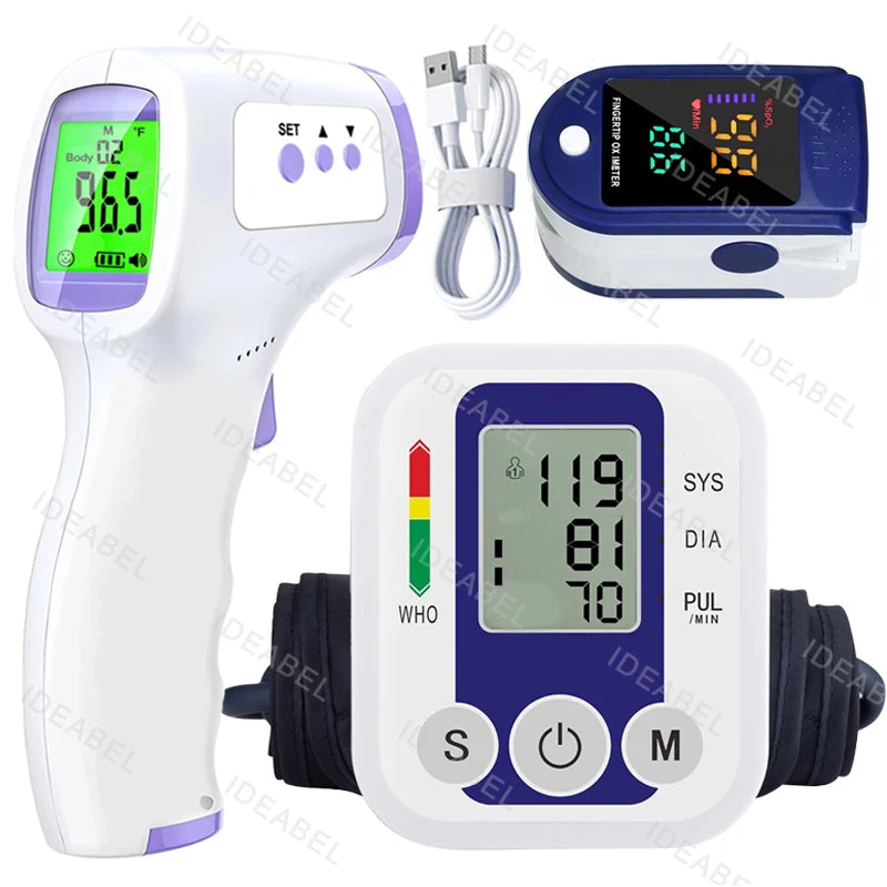 Tensiometer Heart Rate Pulse Meter BP Monitor Healthy Digital Arm Blood Pressure Meter Cuff Medical Automatic Pressure Tonometer