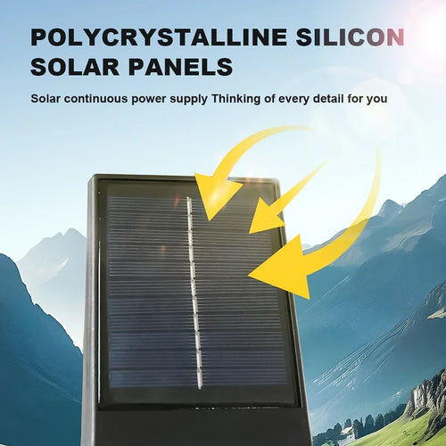 Framed solar panel for outdoor LED solar spotlights, polycrystalline photovoltaic surface