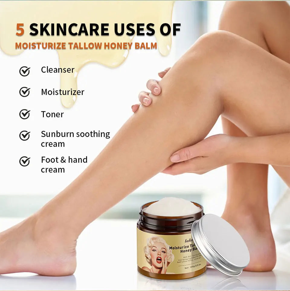 Beef Tallow Face Cream Lasting Moisturizing Soothing Facial Skin Firming Increase Facial Elasticity Nourishing Smooth SkinCare
