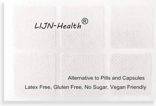 LIJN-Health white immune support supplement patch, 6-count sheet, an alternative to pills and capsules.