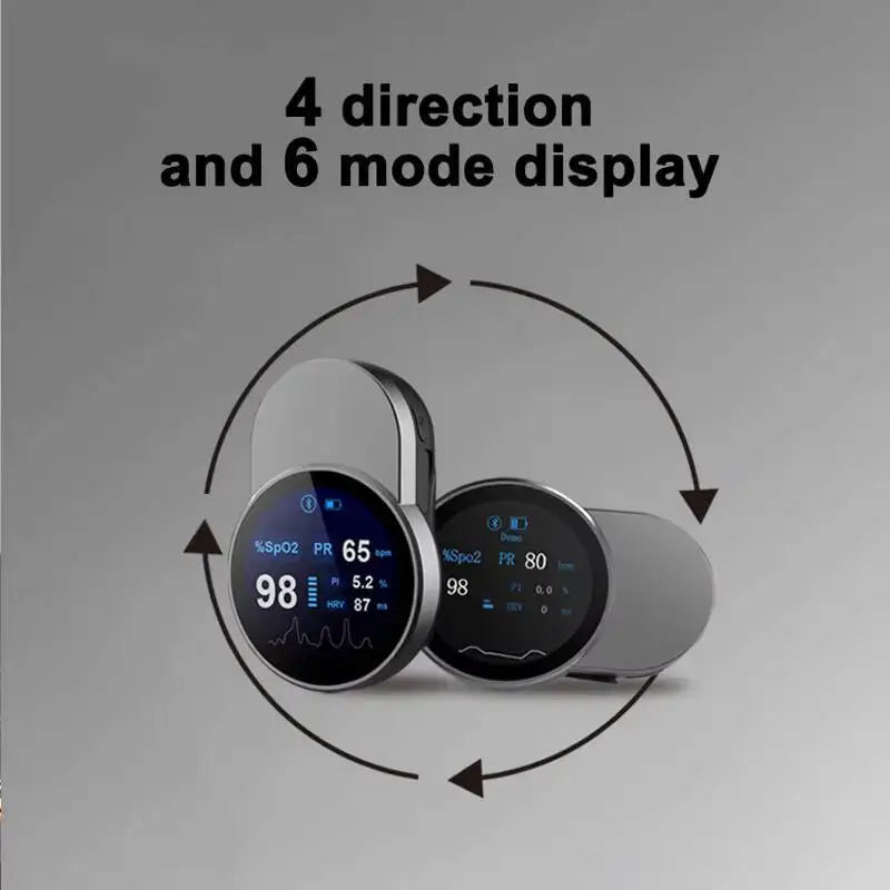 JYoucare rechargeable Bluetooth Fingertip Pulse Oximeter Accurate spo2 PR PI HRV Led Screen finger oximeters Oxygen Saturation
