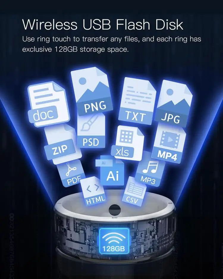 Smart Health Ring with NFC & Biometric Sensor | Tidesmit Tidesmit