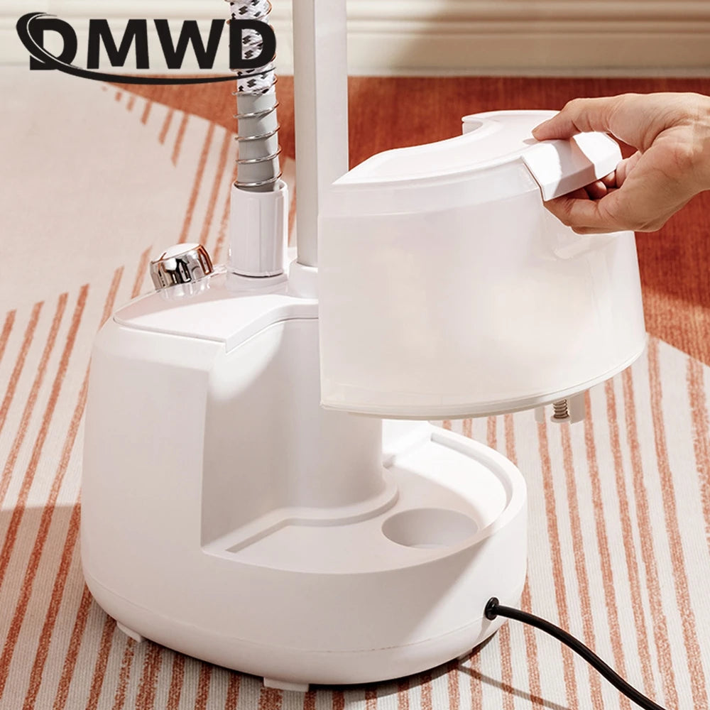 Tidesmit 2L electric garment steamer with adjustable rod and 10 fabric settings for efficient clothes ironing