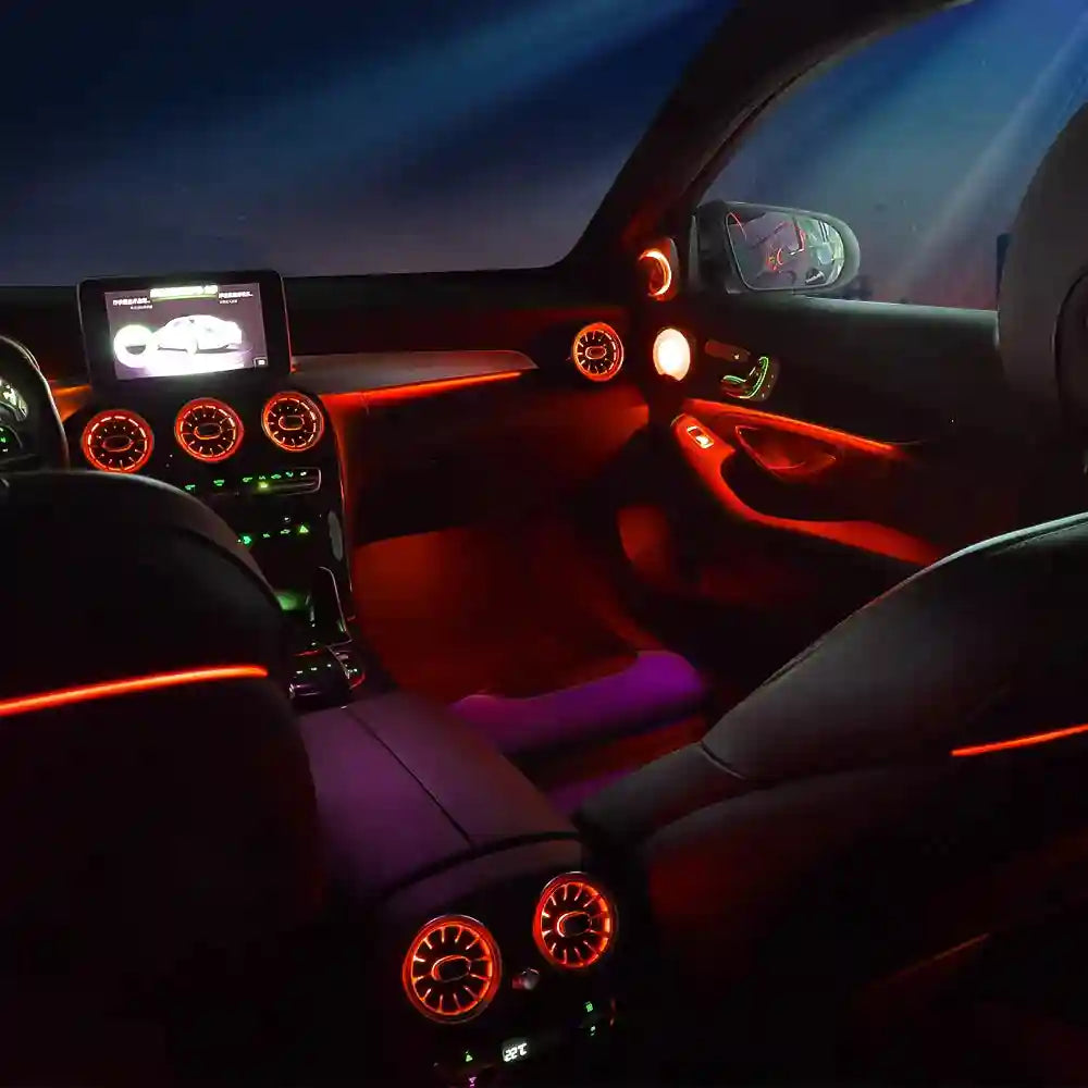 Mercedes-Benz W205 Ambient LED Vents - 64-Color Lighting Kit Tidesmit