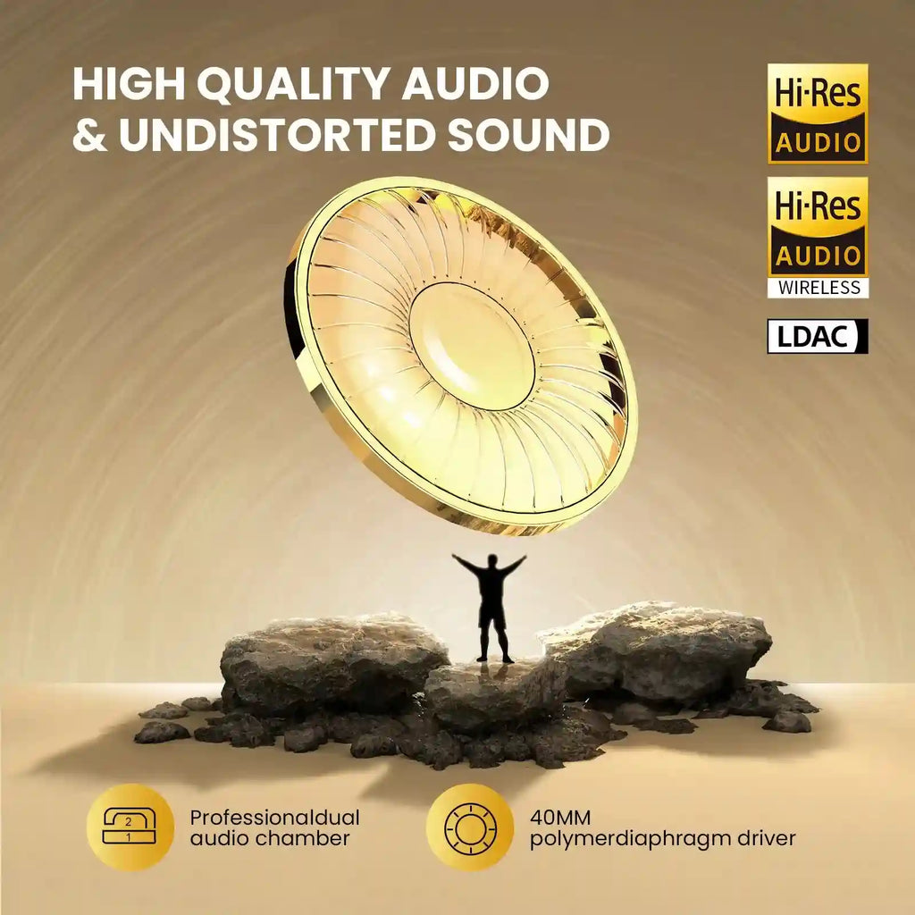 Wireless Noise Cancelling Headphones - Over-Ear Studio Monitor Audio Tidesmit