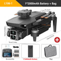 4K GPS Camera Drone with Obstacle Avoidance and EIS - L106-1 L106-1 Black Bag Tidesmit