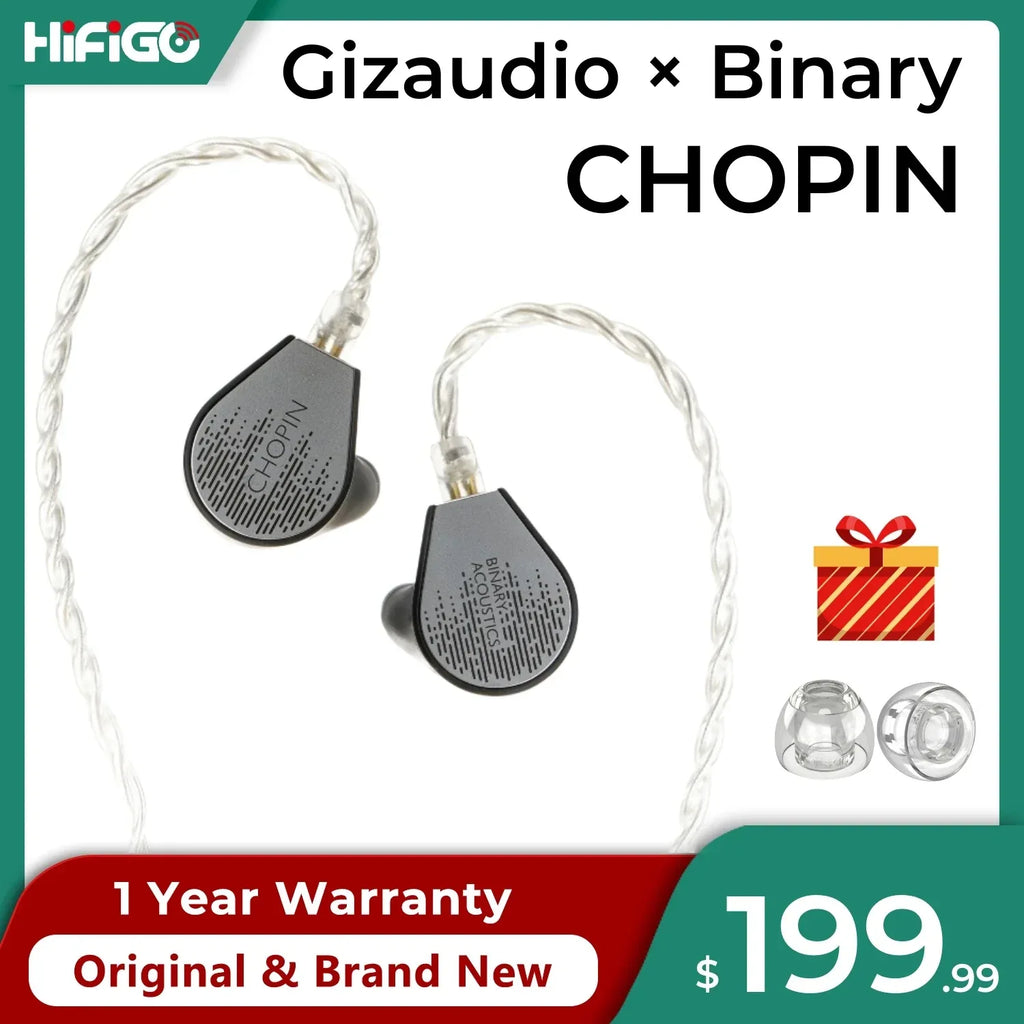 Binary Chopin 1DD+3BA Hybrid HiFi Earphones by Tidesmit Tidesmit