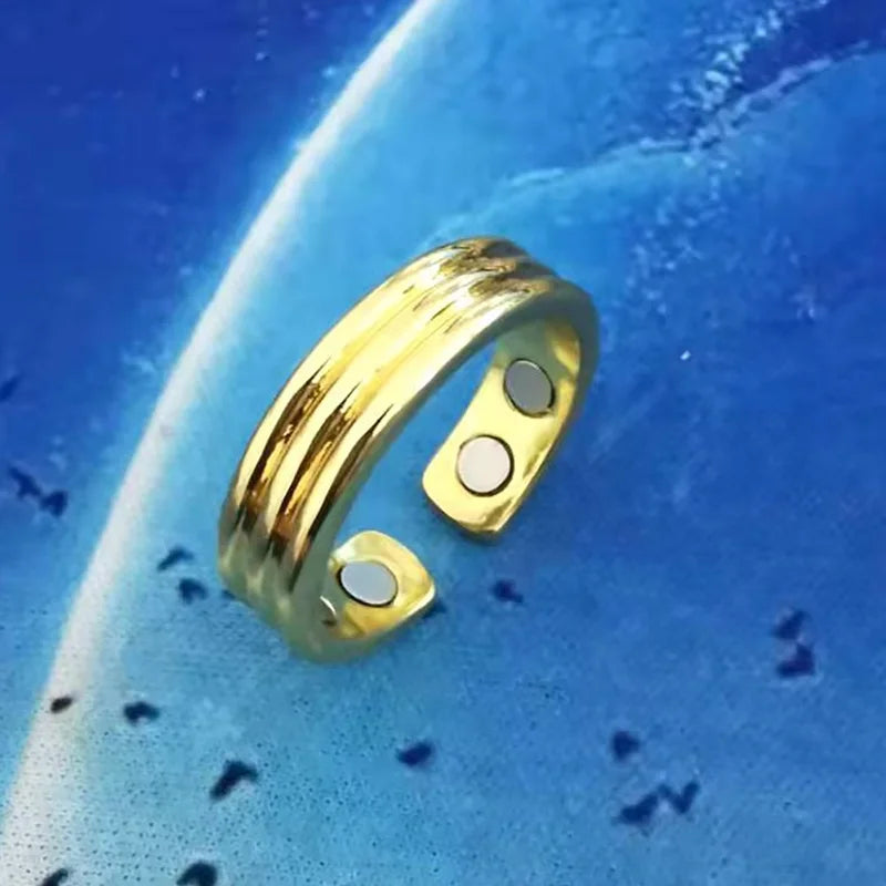 Anti Snoring Acupressure Ring - Adjustable Natural Sleep Aid Tidesmit 4 Texture Gold Tidesmit