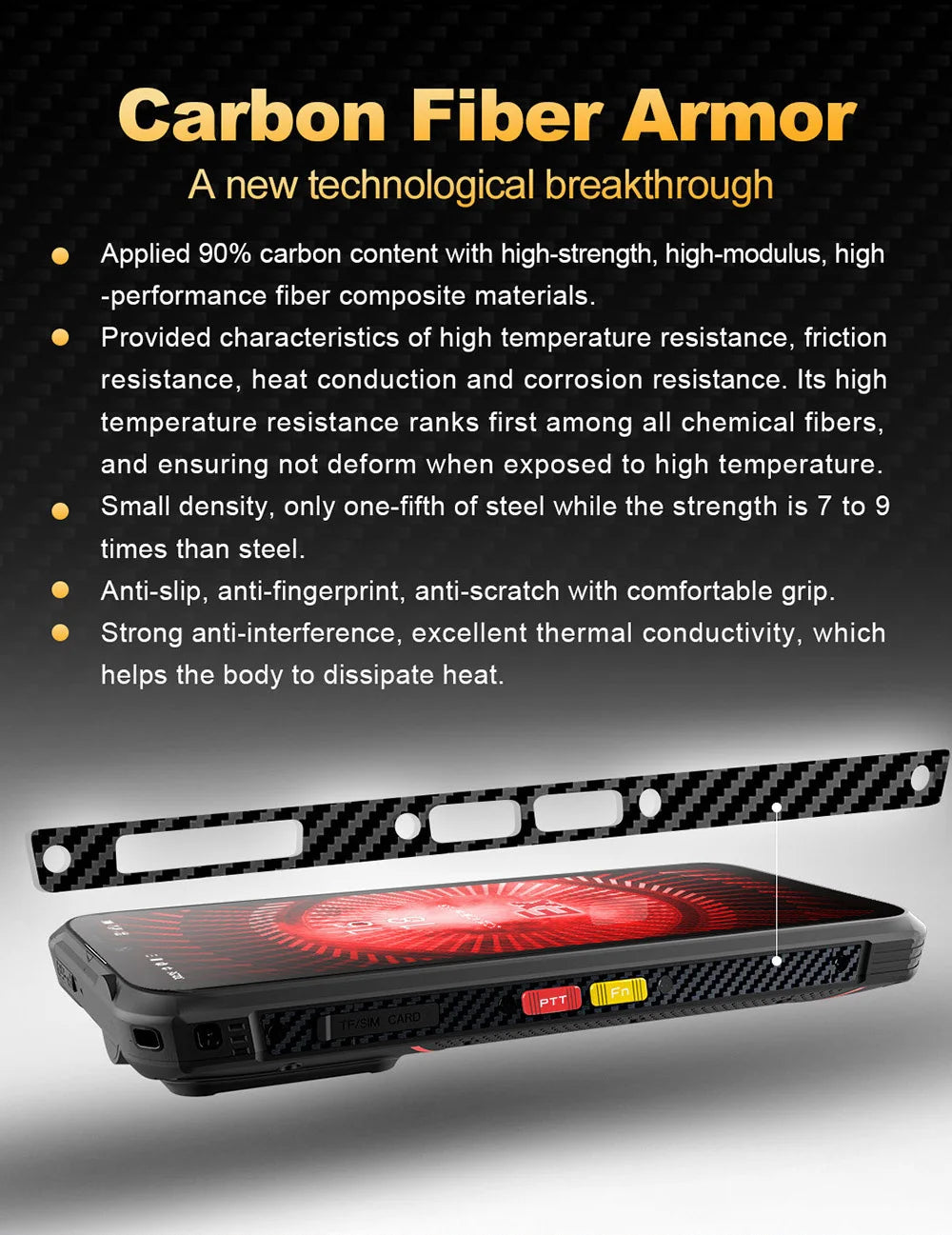 CONQUEST 5G Smartphone Network108MP Camera 12GB 512GB 66W Thermal Imaging  IP68 Waterproof NFC