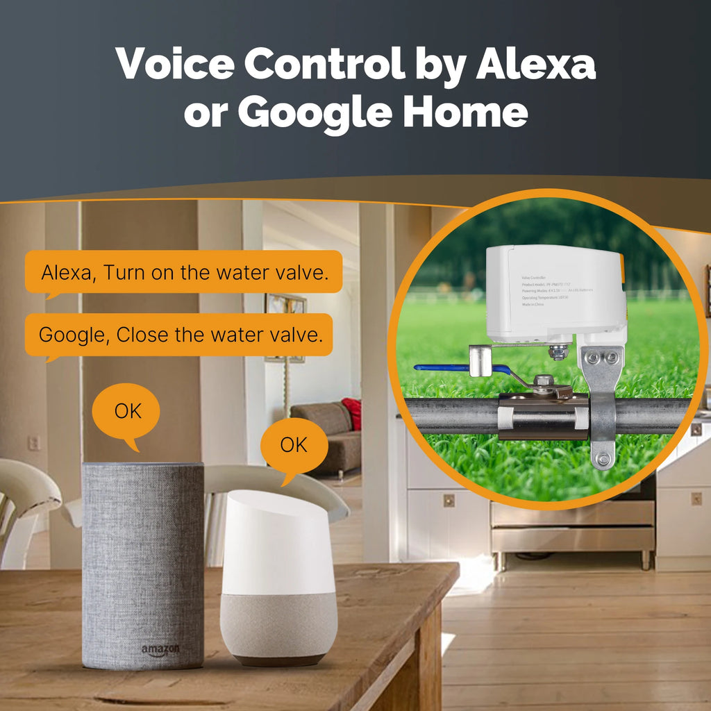 Zigbee Smart Water Valve Controller | Automatic Voice-Controlled Shut-Off Tidesmit