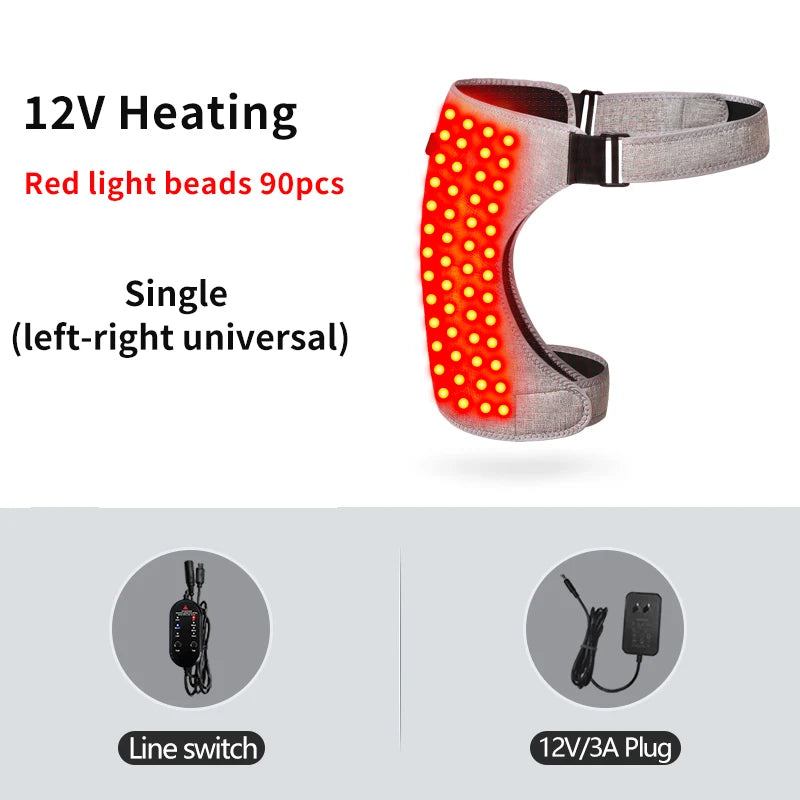 Hip Massager with Red Light Heat Vibration for Targeted Muscle Recovery Relaxation Treatment 12V-Heating Tidesmit
