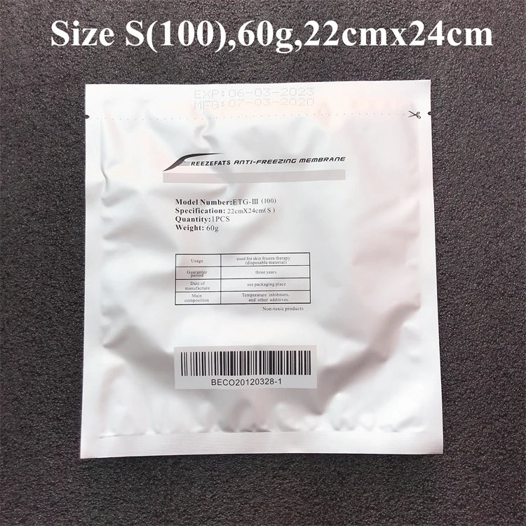 Cryolipolysis Antifreeze Membrane Pads - Skin Protection for Coolsculpting Fascia Gun S 60G(22x24cm) Tidesmit