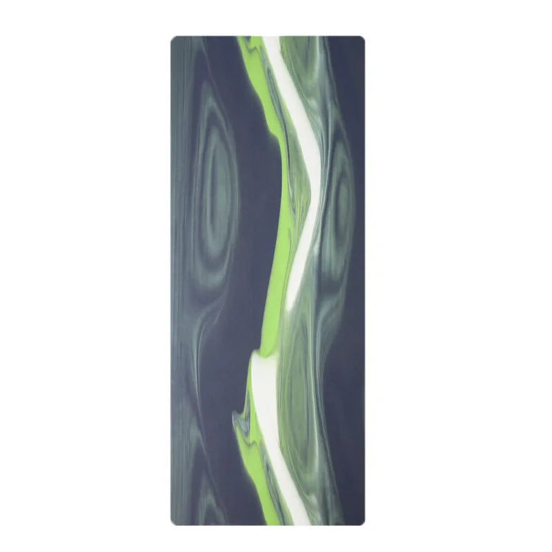 Coconut Shell Matte PU Flow Pattern Contrasting Natural Rubber Yoga Mat, Sweat Absorption and Non-Slip, Fitness Dance Home Mat