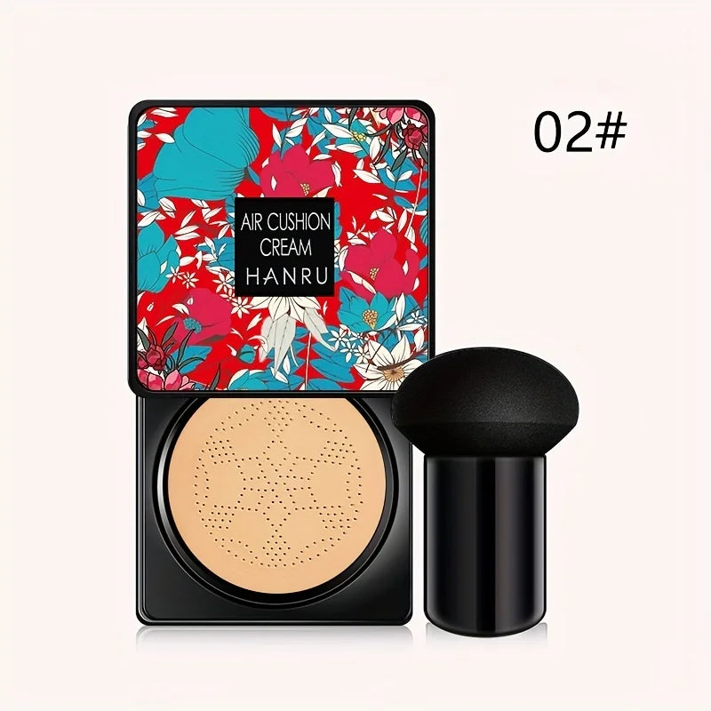 Tidesmit mushroom air cushion BB cream showing lightweight texture and moisturizing finish for clear complexion
