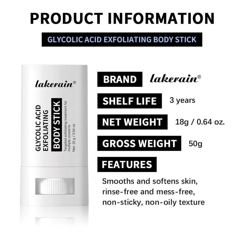 Glycolic Acid Exfoliating Body Stick for Smooth Skin - Tidesmit Scrubs Treatments Tidesmit