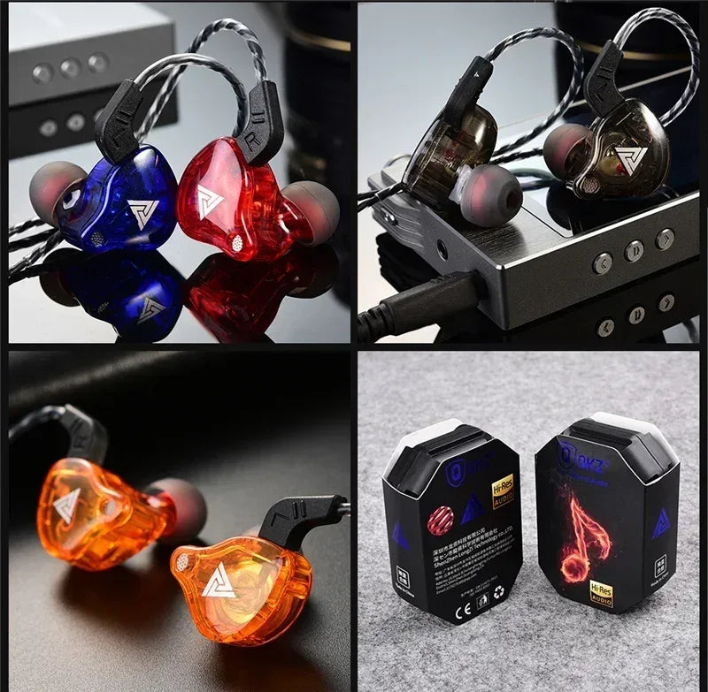 Original QKZ AK6 In Ear Earphone 6 Dynamic Driver Unit Headphone With Mic Stereo Sports HIFI Subwoofer Headset Monitor Earbuds Tidesmit