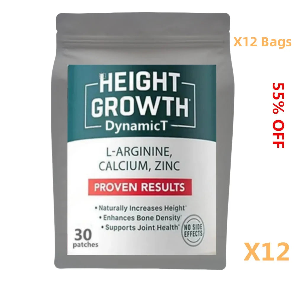 Hot sale Calcium, Vitamin D3 & Zinc Patch: Promotes Bone Growth, Natural Height Increase, Boosts Bone Strength for Kids & Teens