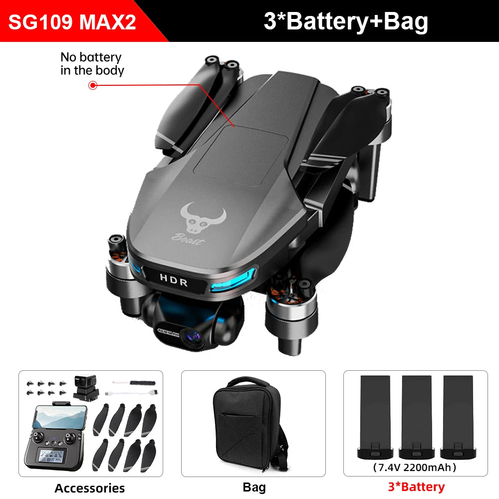 SG109 GPS Camera Drone: 4K Video with 360 Laser Obstacle Avoidance GERMANY SG109 MAX3 3B CB Tidesmit