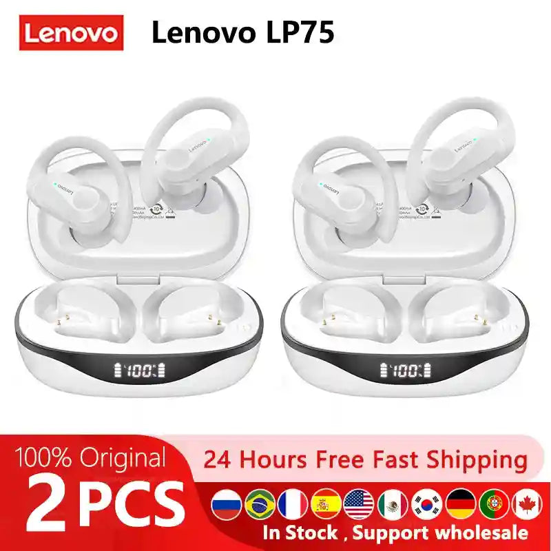 Wireless Bluetooth Sports Earbuds - Waterproof Ear Hook Design 2 White Tidesmit