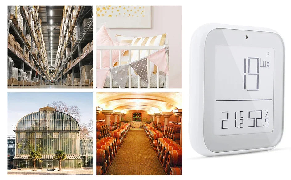 SmartLife Tuya Smart ZigBee Bluetooth-Compatible Mesh Brightness Thermometer Light Temperature Humidity Detector Wireless Remote