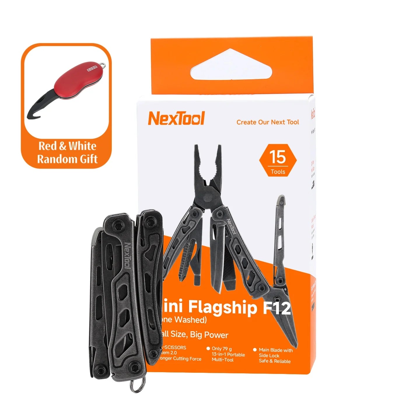 NexTool Keychain Mini Flagship F12 Folding Multi Tool 15 In 1 Screwdriver Pliers File Ruler Bottle Opener Scissors EDC Hand Tool