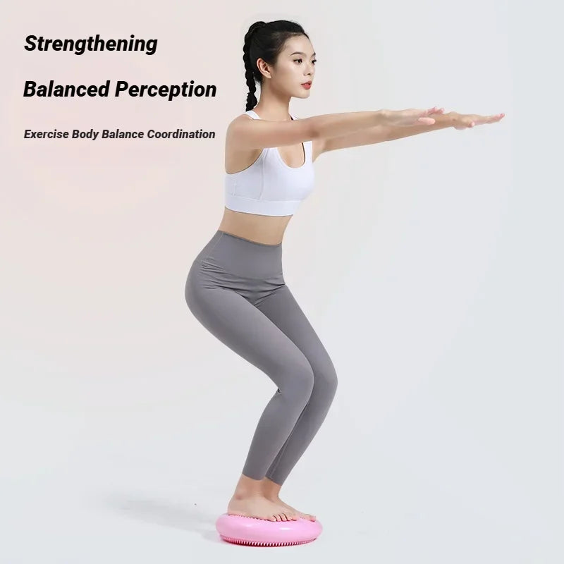 Inflatable Balance Cushion Thickened Explosion-Proof Soft For Yoga Massage Workout Pad Seat Ball