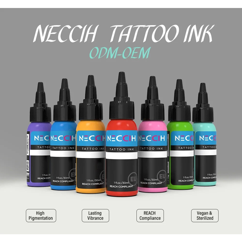 Tattoo Ink Pigment 30ml - Professional PMU Semi-Permanent Set Permanent Makeup Machines Tidesmit