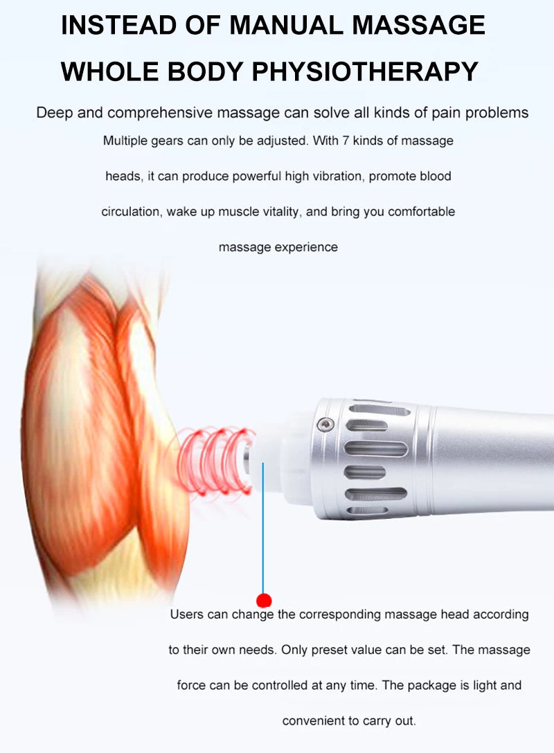 Shockwave Therapy Machine for Back Pain Relief - Portable Electric Device Massage Chairs Tidesmit