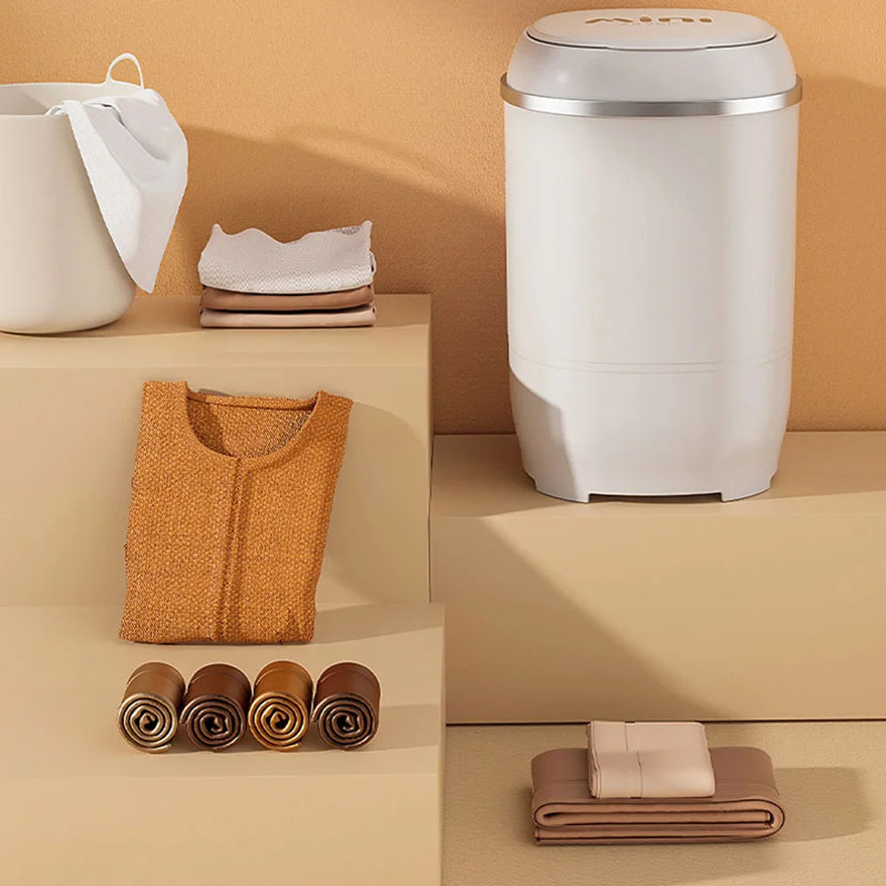 Tidesmit mini semi-automatic laundry machine top-load view for washing baby clothes and underwear