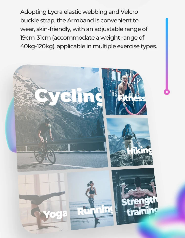 Tidesmit H803 Heart Rate Armband Monitor - Bluetooth & ANT+ Connectivity Tidesmit