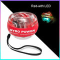 Wrist Strengthener Gyro Ball - Self-Starting Powerball for Forearm Grip Massage Roller Red-withLED Tidesmit