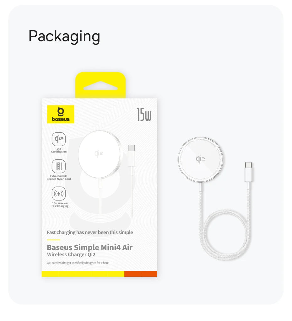 15W MagSafe Compatible Wireless Charger for iPhone 16 Series Tidesmit