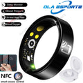 Tidesmit Smart Health Ring: NFC Fitness Tracker & Heart Rate Monitor Case-Black Tidesmit