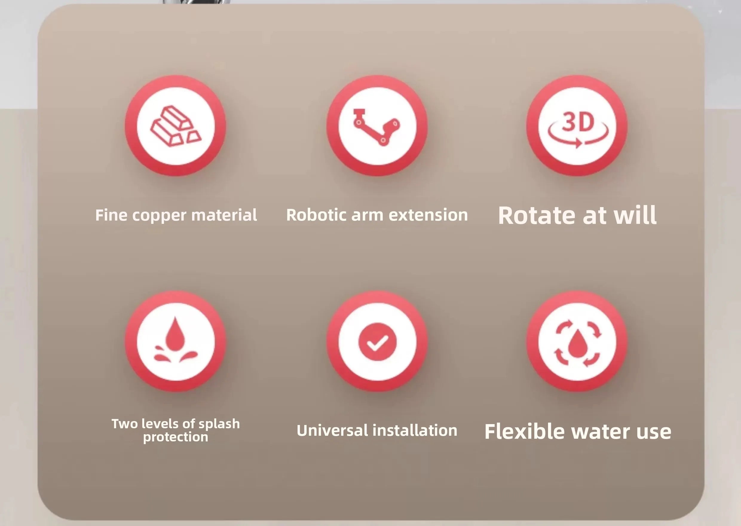 Robotic Arm Universal Faucet Extender Rotatable Nozzle Washbasin Multi-functional Universal Connector Splash-proof Artifact