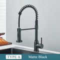 Kitchen Sink Faucet Single Handle 2ways Sprayer Spring Hot and Cold Water Tap Deck Mounted Bathroom Kitchen Crane