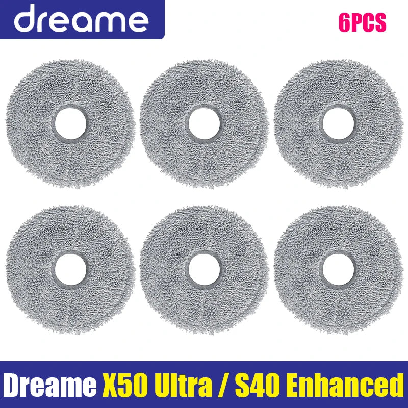 Tidesmit replacement parts set for Dreame X50 Ultra S40 including main roller, side brush, HEPA filter, and mop cloth.