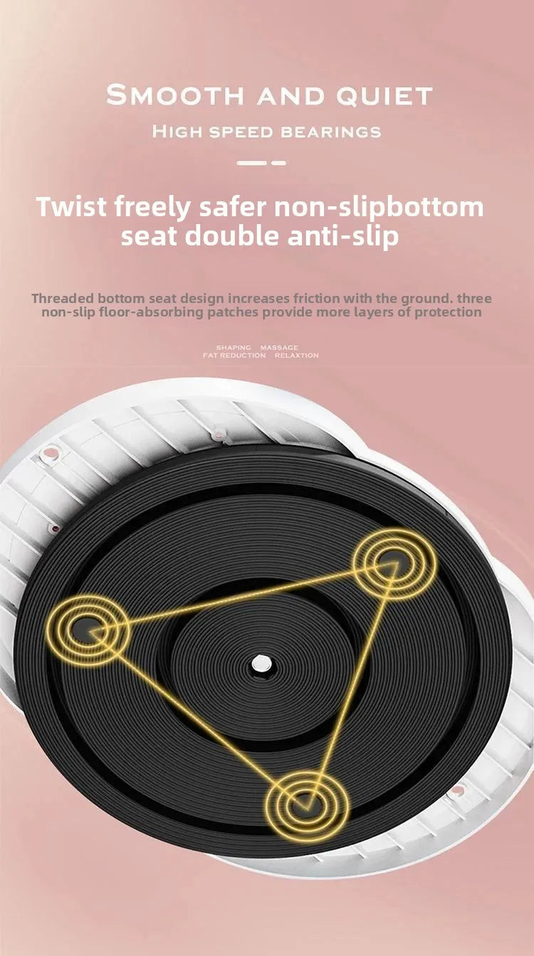 Waist Twisting Disc with Resistance Bands - Silent Home Fitness Trainer Body Shaping Massage Equipment Tidesmit