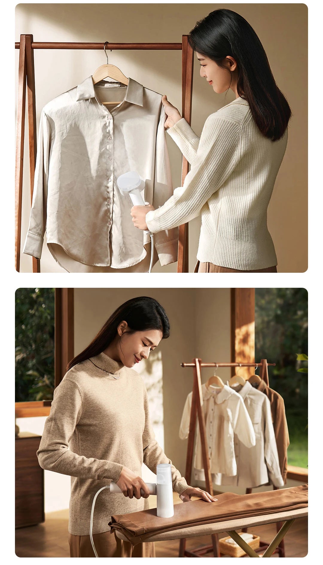 Tidesmit MIJIA 2 portable foldable handheld garment steamer for fast wrinkle removal and mite cleaning