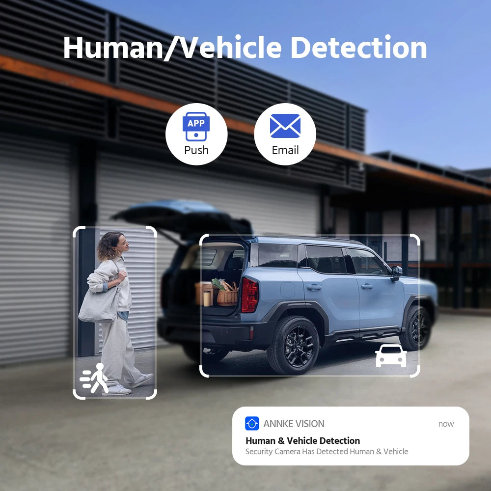 ANNKE FCD800 8MP Security Camera 180°Panoramic Dual Lens Outdoor POE Camera 4K AI Human Detect Two Way Audio IP67 8MP IP Camera