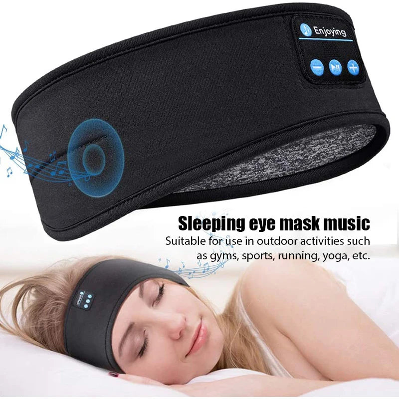 Bluetooth Sleep Headphones Headband – Wireless Soft Music Mask Tidesmit