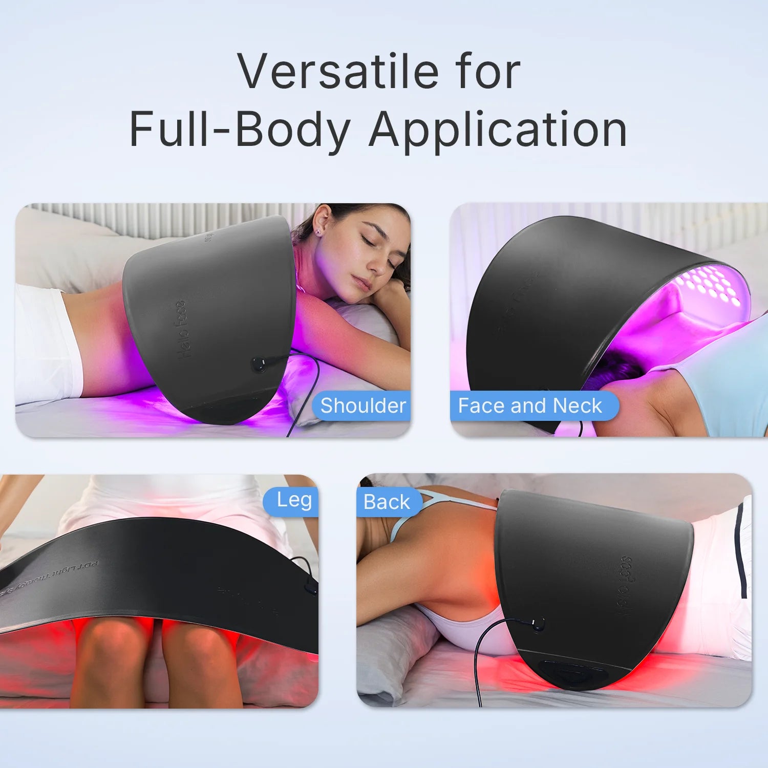 Hello Face LED Light Therapy Mask 78x30 cm Large Pad 720 Chips Infrared Light Therapy Skin Care Machine for Facial Body skincare