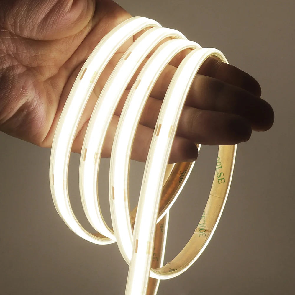 IP67 Waterproof COB LED Strip Light 12V 24V 3000K 4000K 6000K Flexible Led Tape 5m 10m 20m 0.5m 1m 2m 480LEDs/m Linear Lighting
