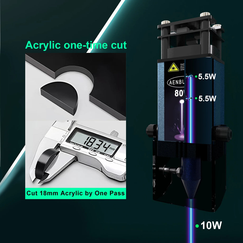 AENBUSLM 40W 80W Laser Engraving Head 450nm Blue Light Laser Module CNC Laser Cutting Machine DIY Engraver Woodworking Tools