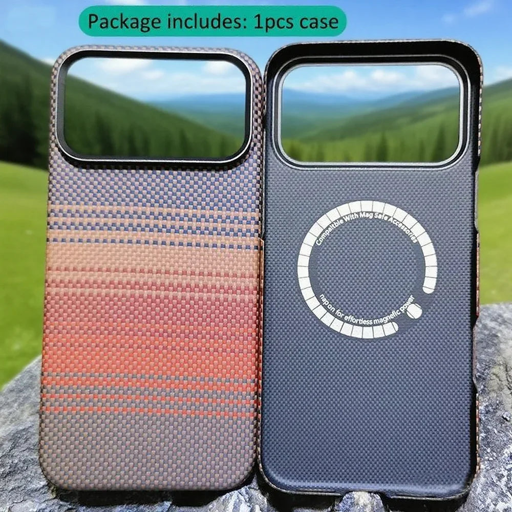 Aramid Fiber iPhone 17 Pro Max Case | Slim Military-Grade Cover sunset Tidesmit